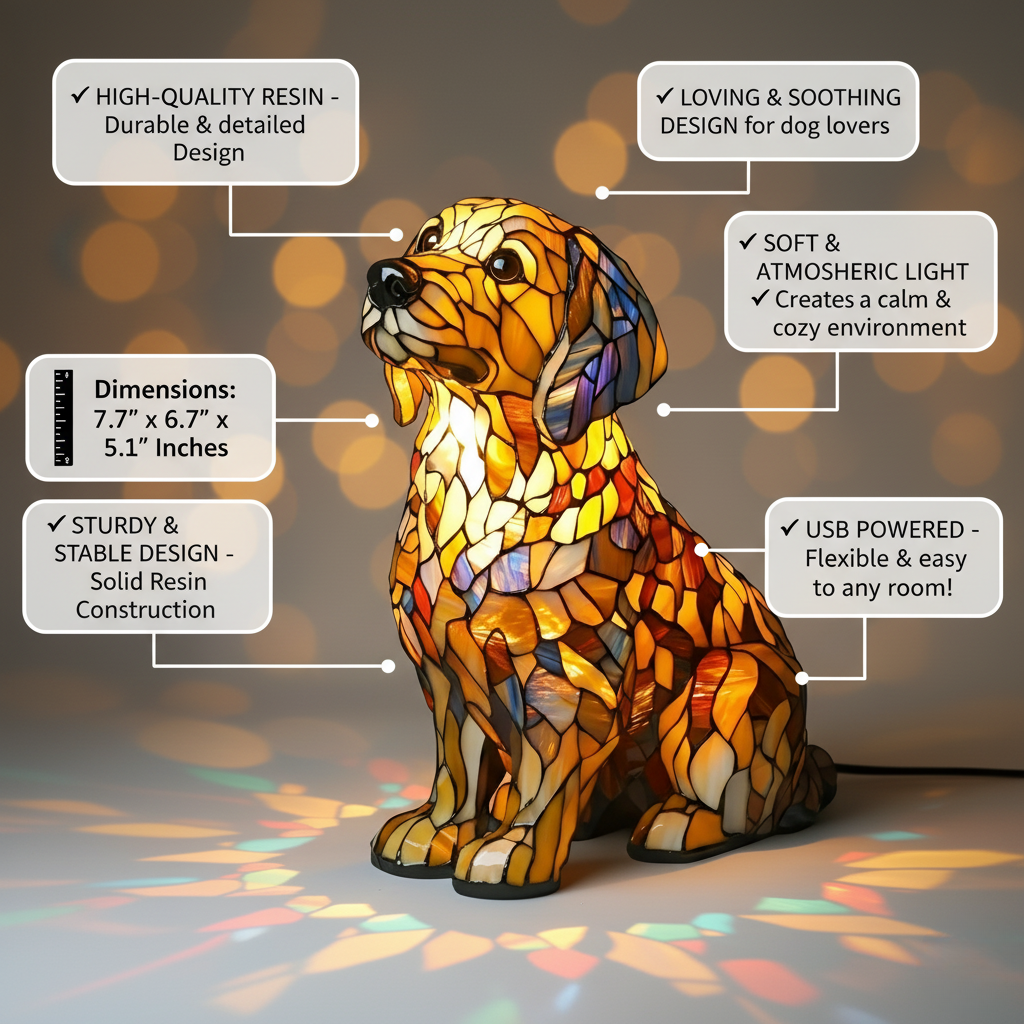 Lily den Spirituella Gyllene Retriever Figuren