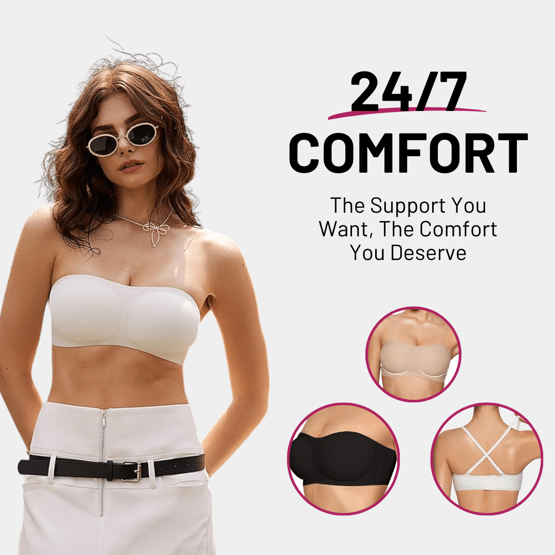 Avtagbar trådlös push-up-bh | Strapless och justerbar