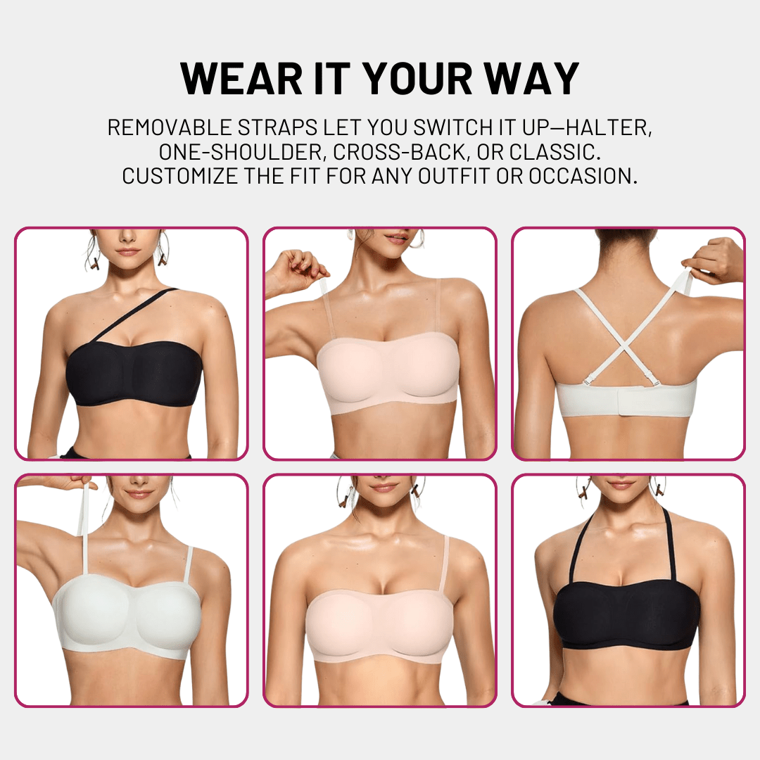 Avtagbar trådlös push-up-bh | Strapless och justerbar