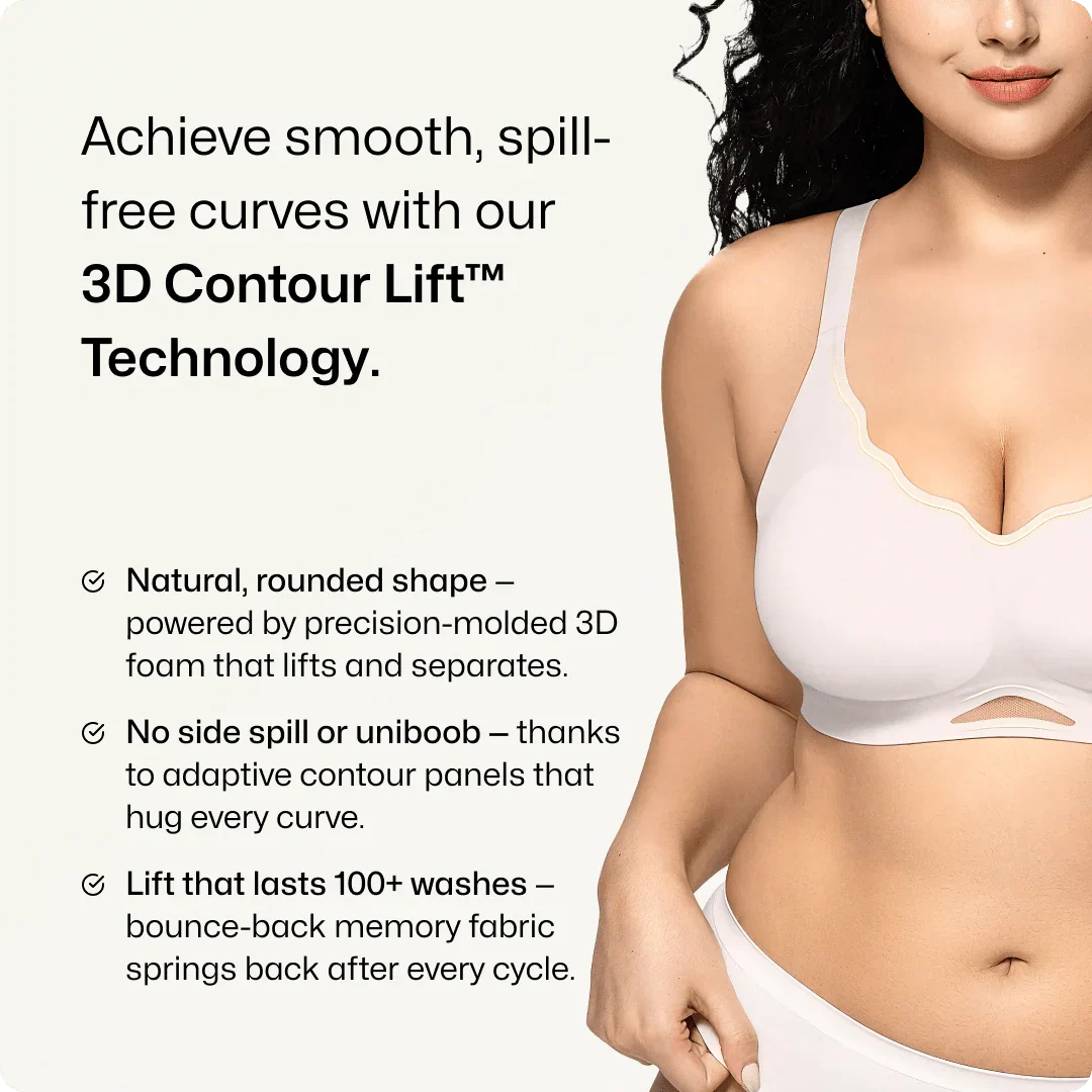 Trådlös scalloped V-ringad mesh push-up-bh