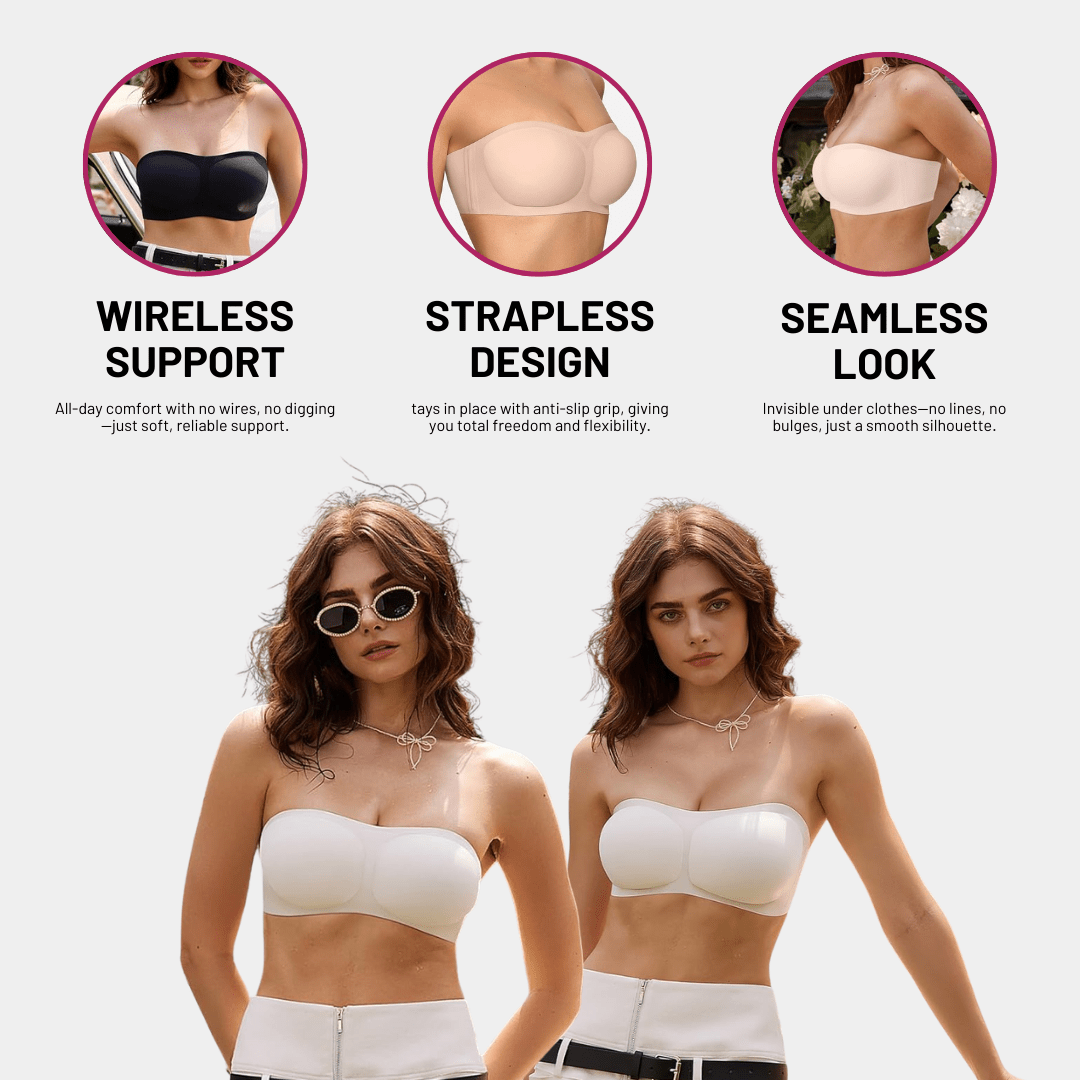 Avtagbar trådlös push-up-bh | Strapless och justerbar