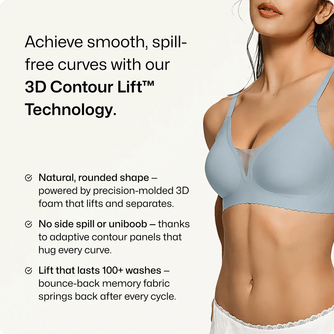 Trådlös djup V-ringad mesh push-up-bh