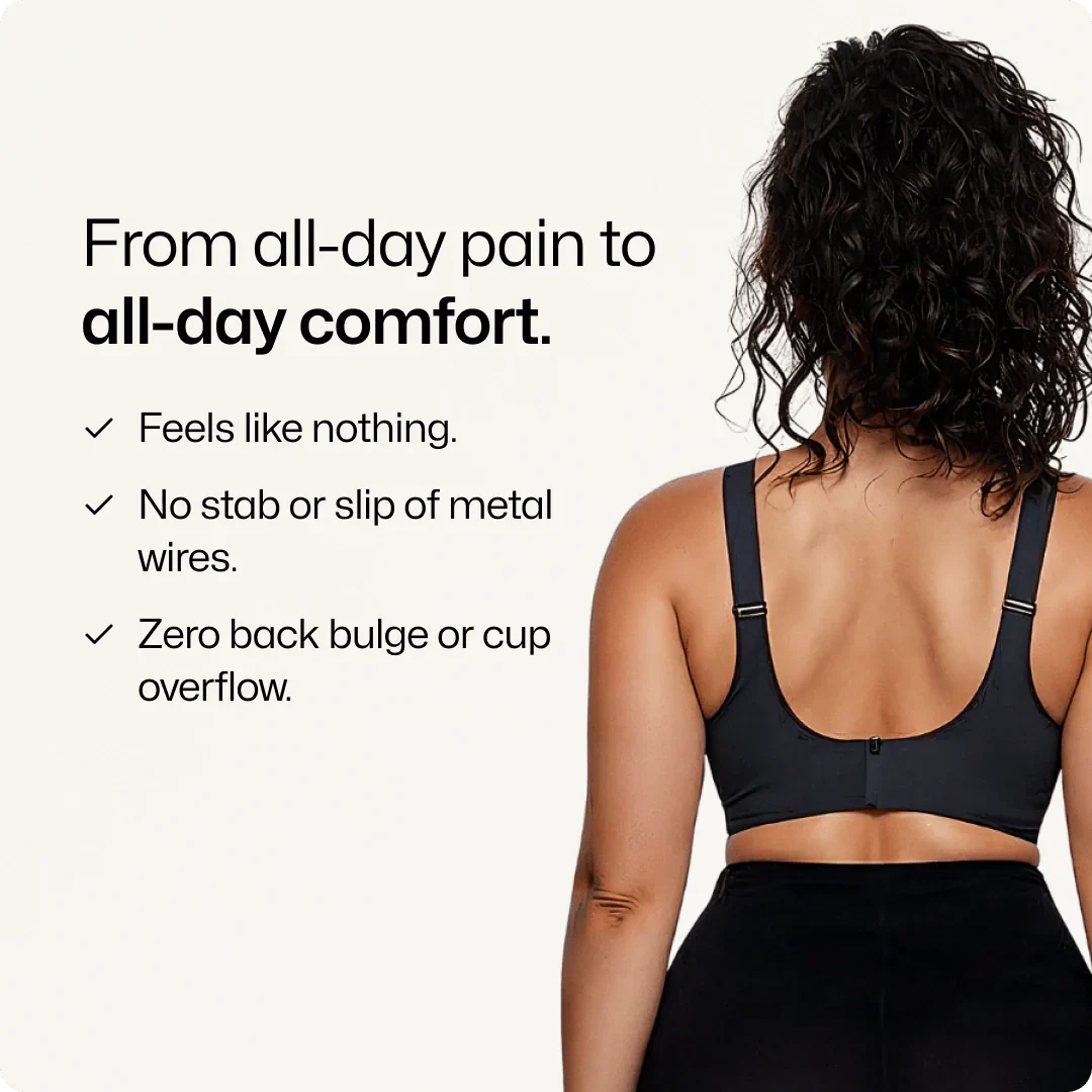 Trådlös scalloped jacquard–behå med justerbar främre stöd