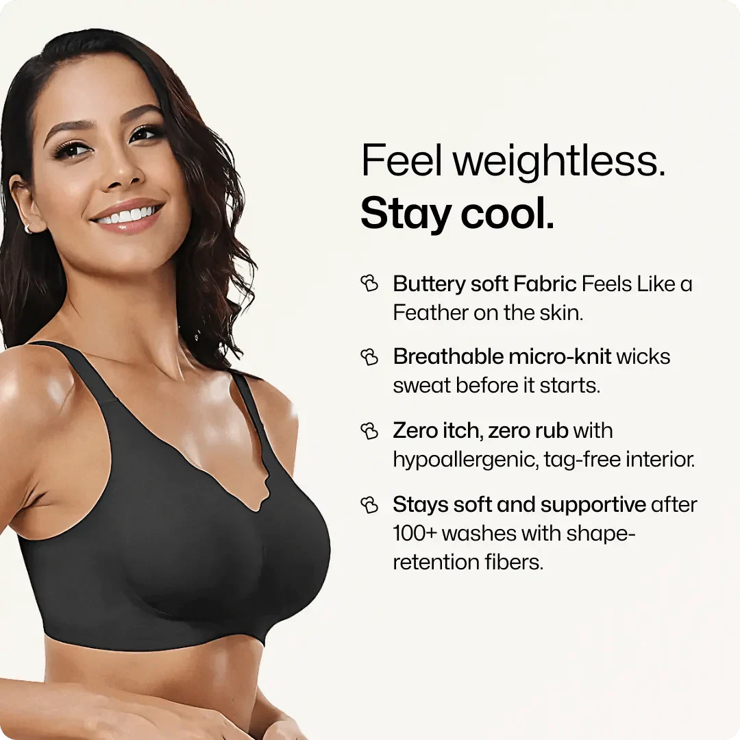 Trådlös scalloped halsringning push-up BH