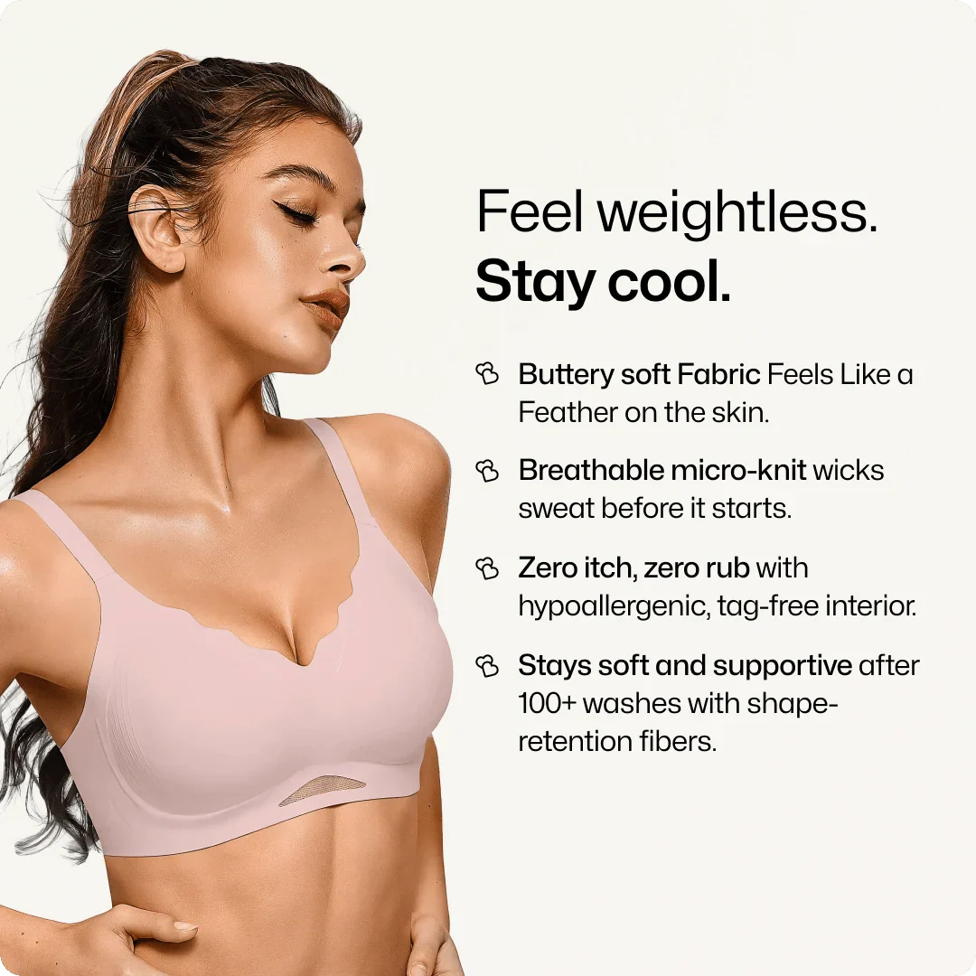 Trådlös scalloped V-ringad mesh push-up-bh