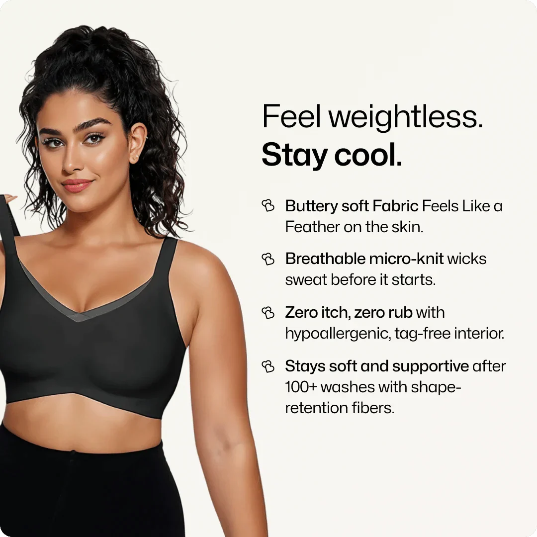 Trådlös V-Hals korsande nätstöds BH-bundle